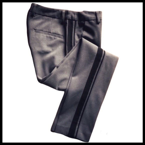 AMANDA + CHELSEA Tuxedo Stripe Ankle Pants - Picture 1 of 8